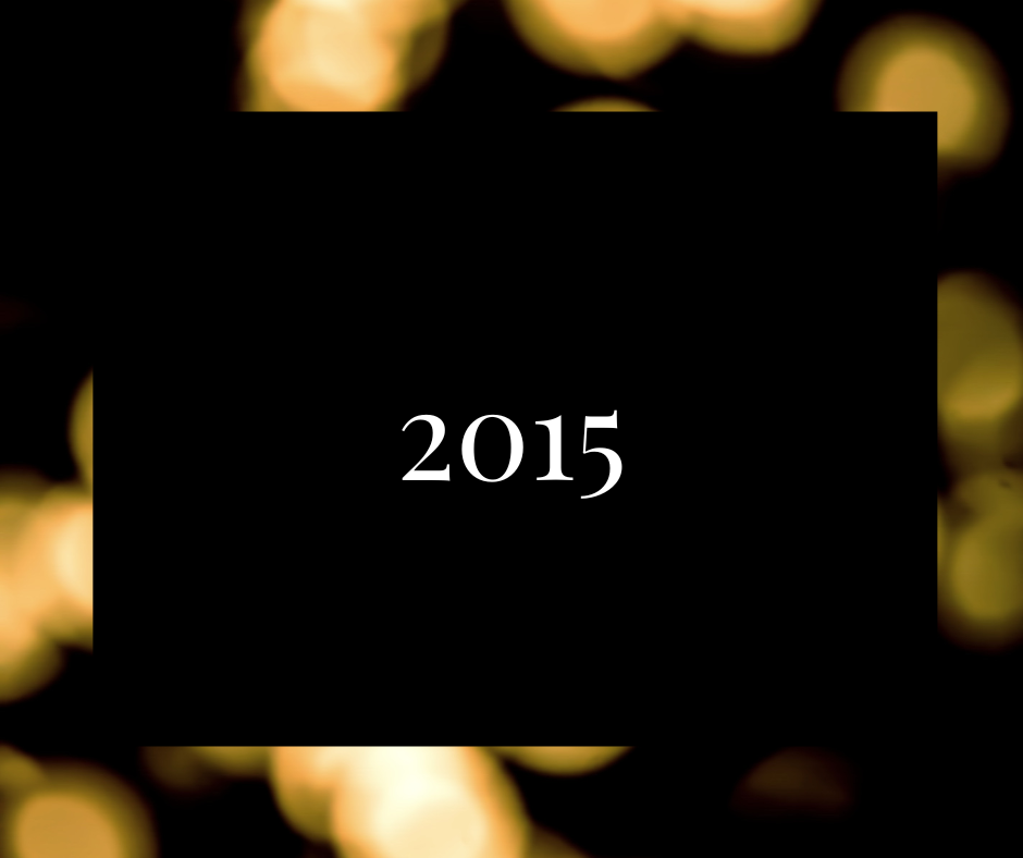 Starry background with a black box in the middle reading 2015.